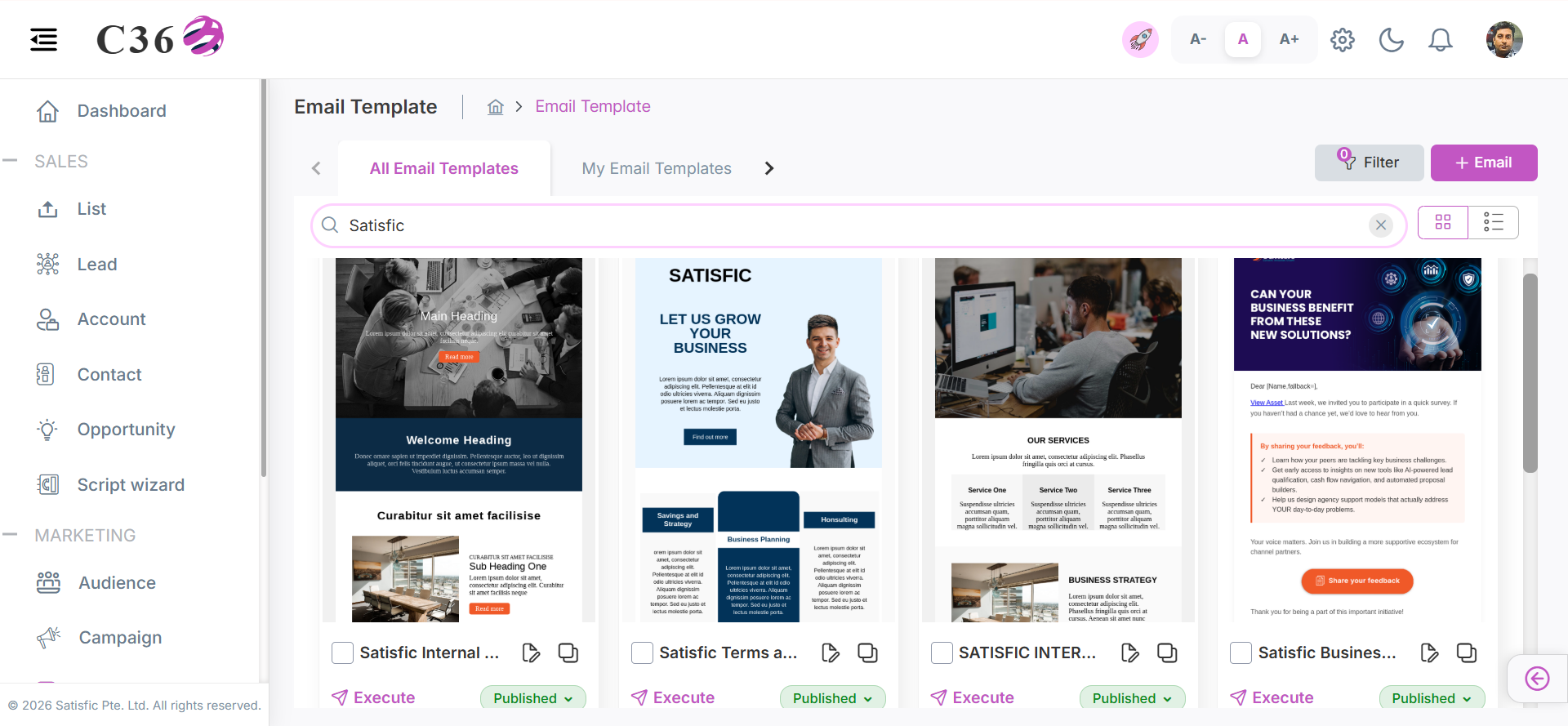 Search Email Templates